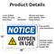 Signmission Oxygen In Use, 18 in W x Rectangle, Aluminum OS-2PACK-NS-A-1218-L-17097 - alternate 2